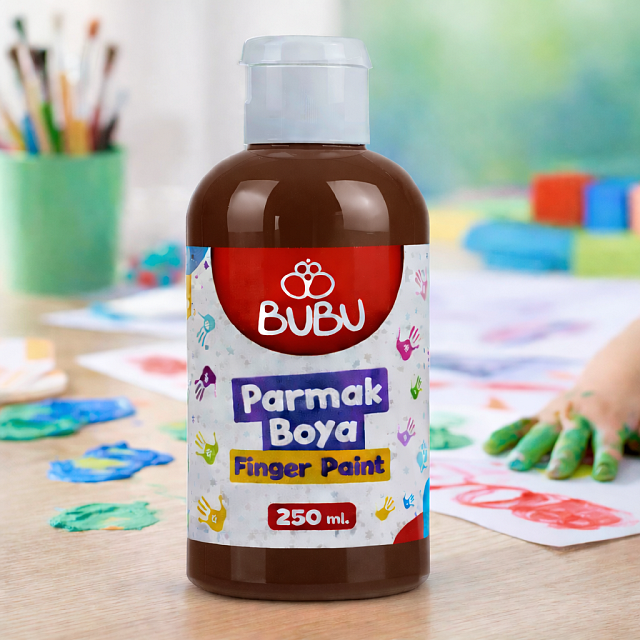 BUBU PARMAK BOYA 250 GR.KAHVERENGİ