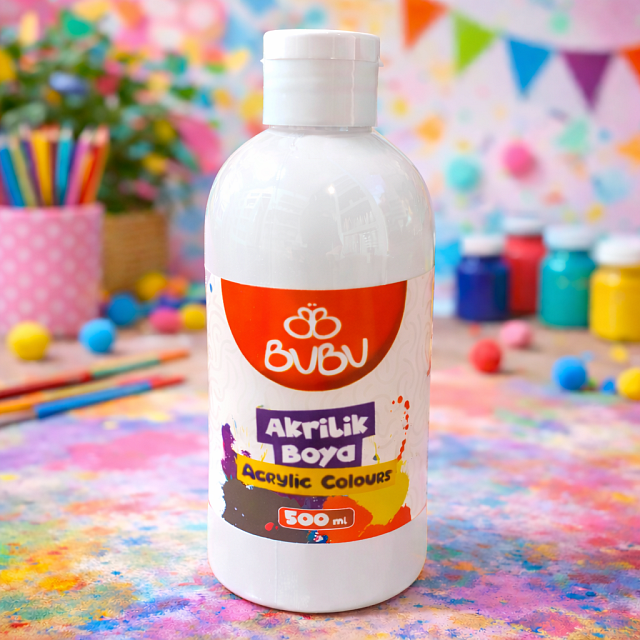 BUBU AKRİLİK BOYA 500 ML BEYAZ