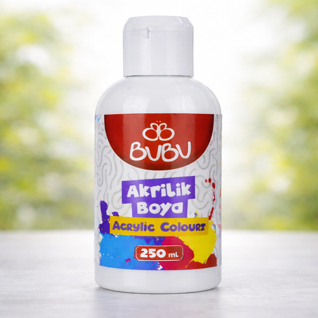 BUBU AKRİLİK BOYA 250 ML BEYAZ