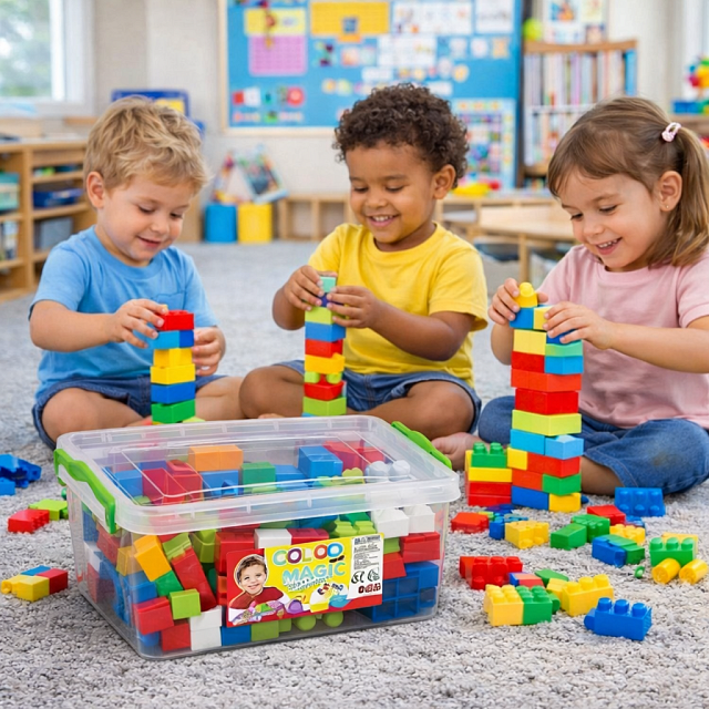 LEGO SANDIKTA BUYUK RENKLI BLOKLAR 85 PCS