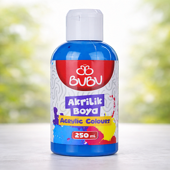 BUBU AKRİLİK BOYA 250 ML FOSFORLU MAVİ