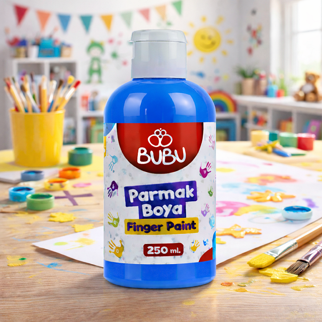 BUBU PARMAK BOYA 250 GR. MAVİ
