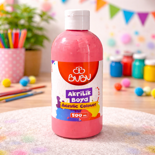 BUBU AKRİLİK BOYA 500 ML PEMBE